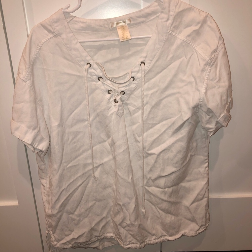 Lace up t shirt